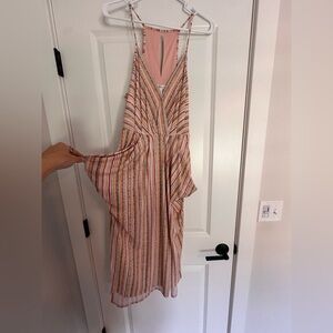 BCBGeneration Multicolor Striped Midi Dress